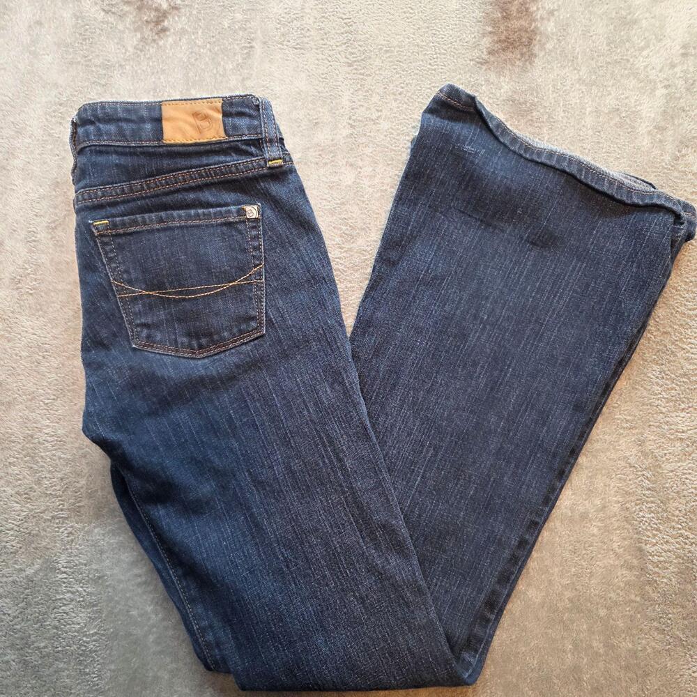 Bullhead Newport Skinny Flare Jeans Juniors 1R Blue Medium Wash Low Rise Denim